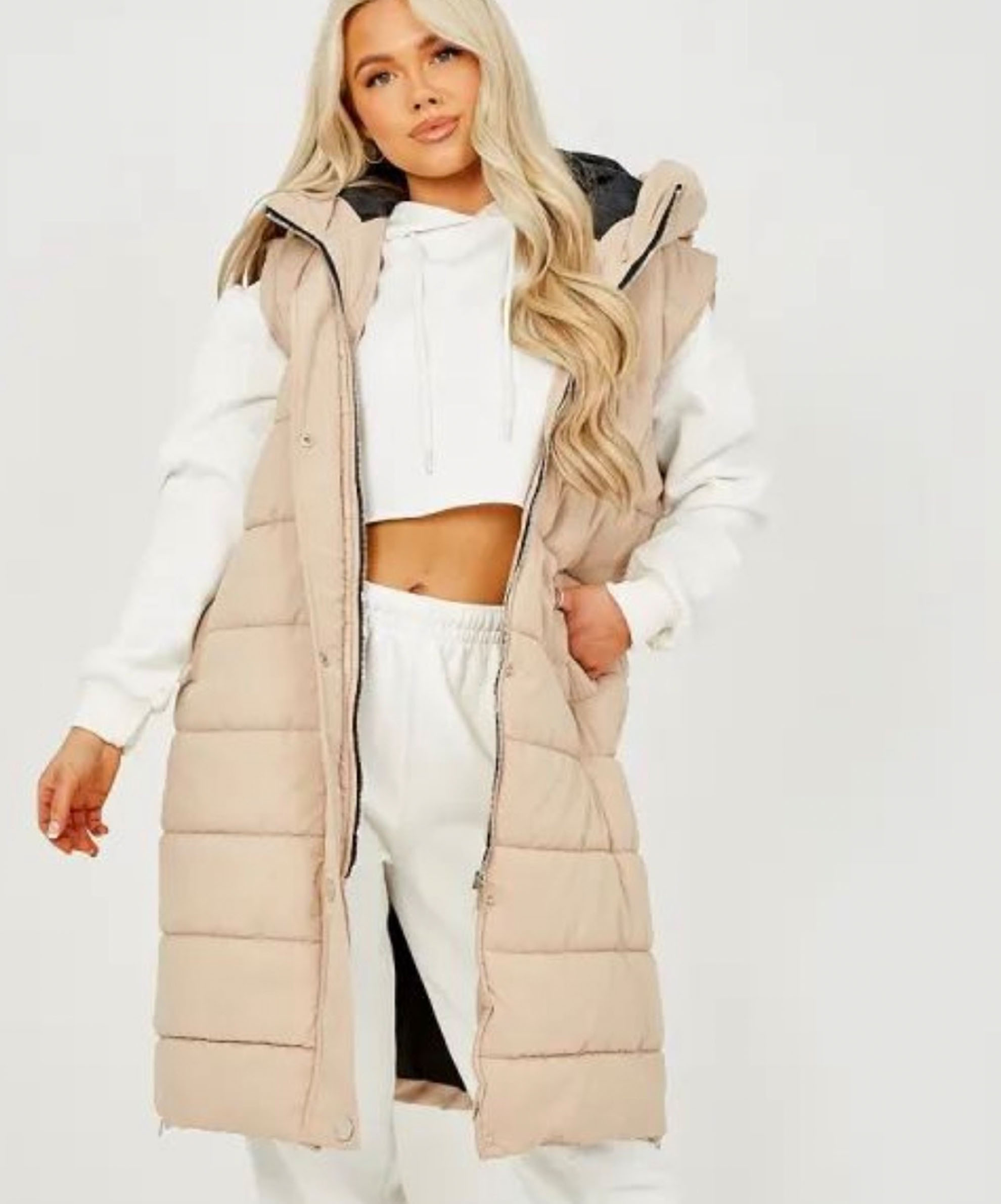 Side Zip Puffer Gilet – Womens Fashion 