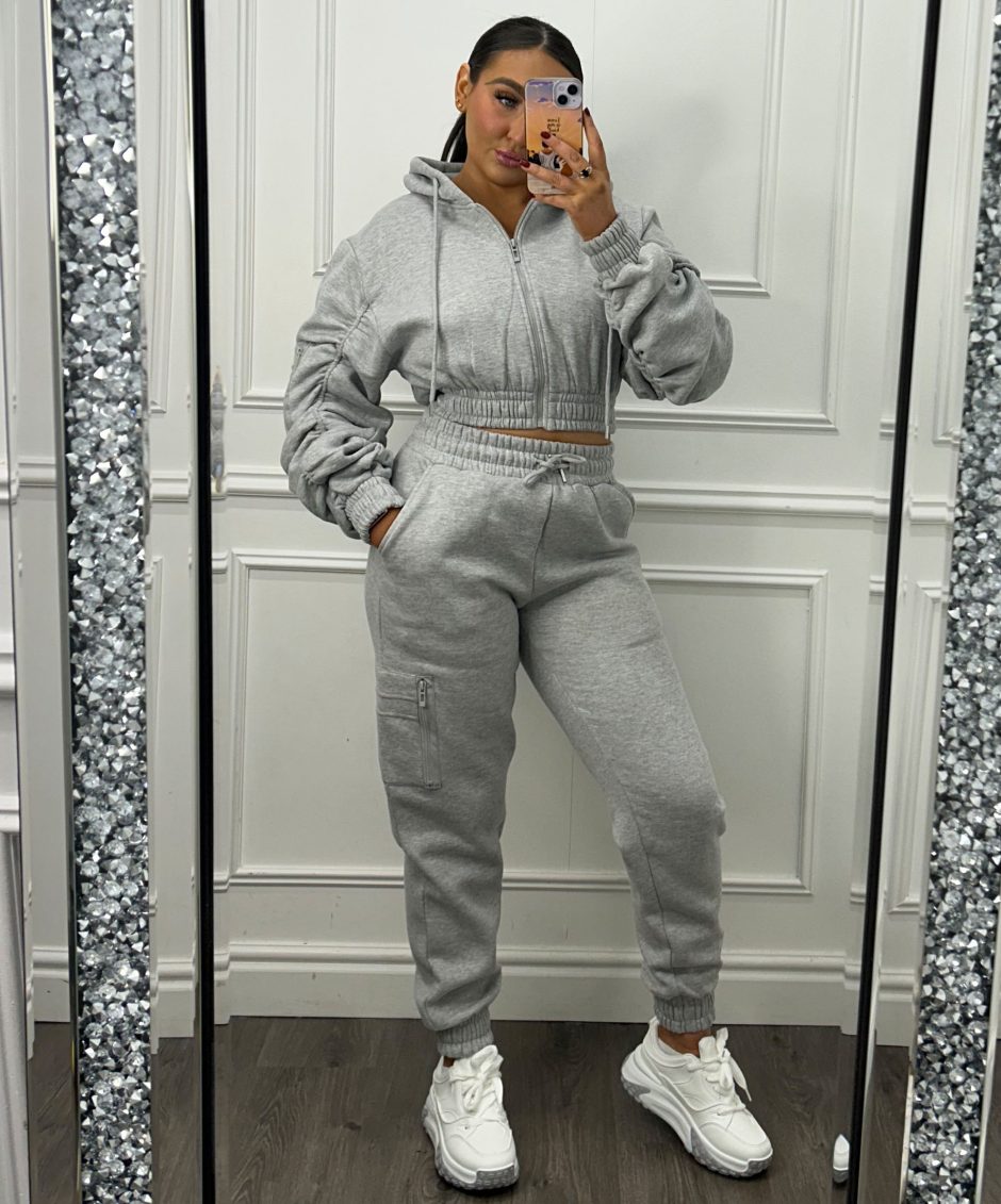 greyruchedtracksuit