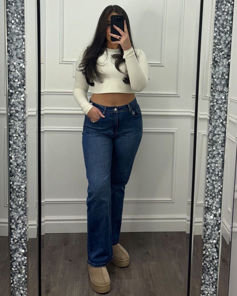 Wide Leg Denim Jeans