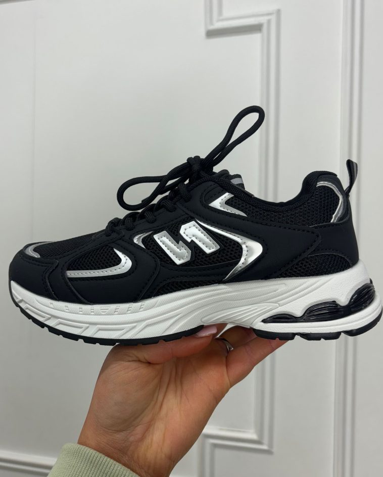 Black/Silver Trainer