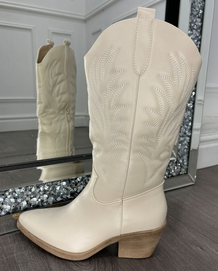 Beige Cowboy Boot