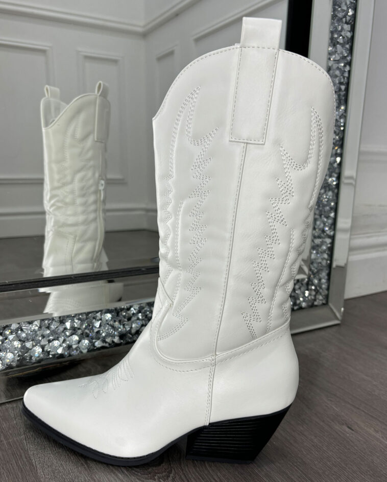 White Cowboy Boot