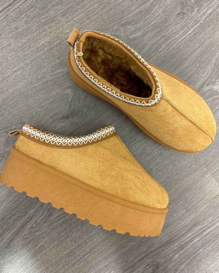 Camel Faux Suede Platforms
