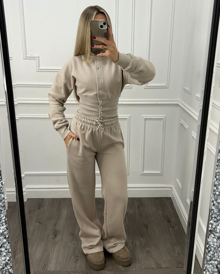 Popper Cinched Loungewear Set