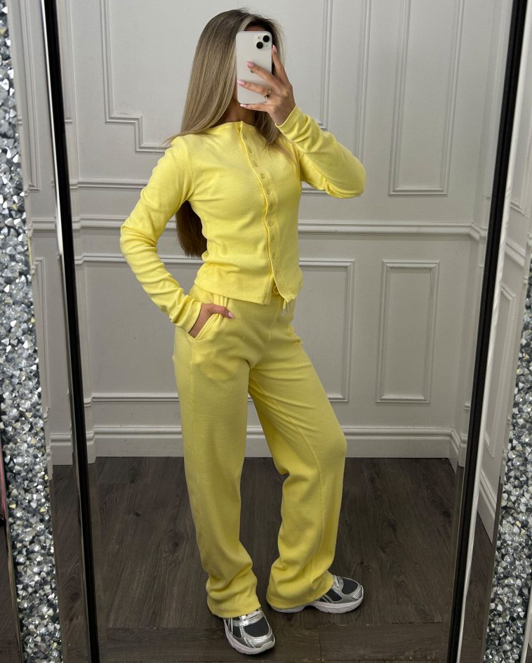 Ribbed Button Loungewear Co Ord