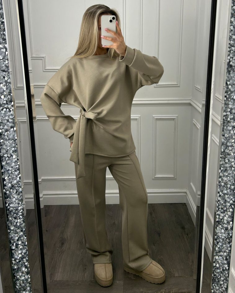 Tie Side Sweatshirt Loungewear Co Ord