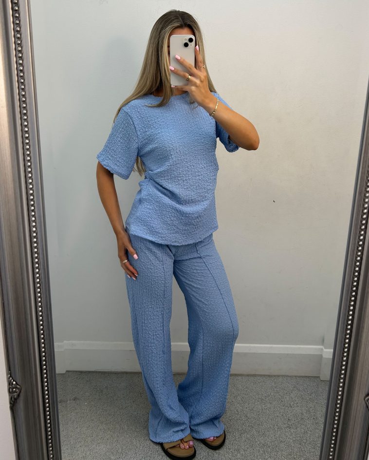 Ruched Side Textured Co Ord