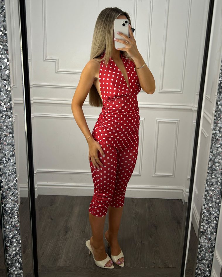 Halter Neck Polka Dot Co Ord