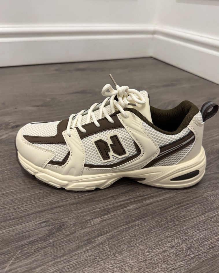 Beige & Brown Trainers