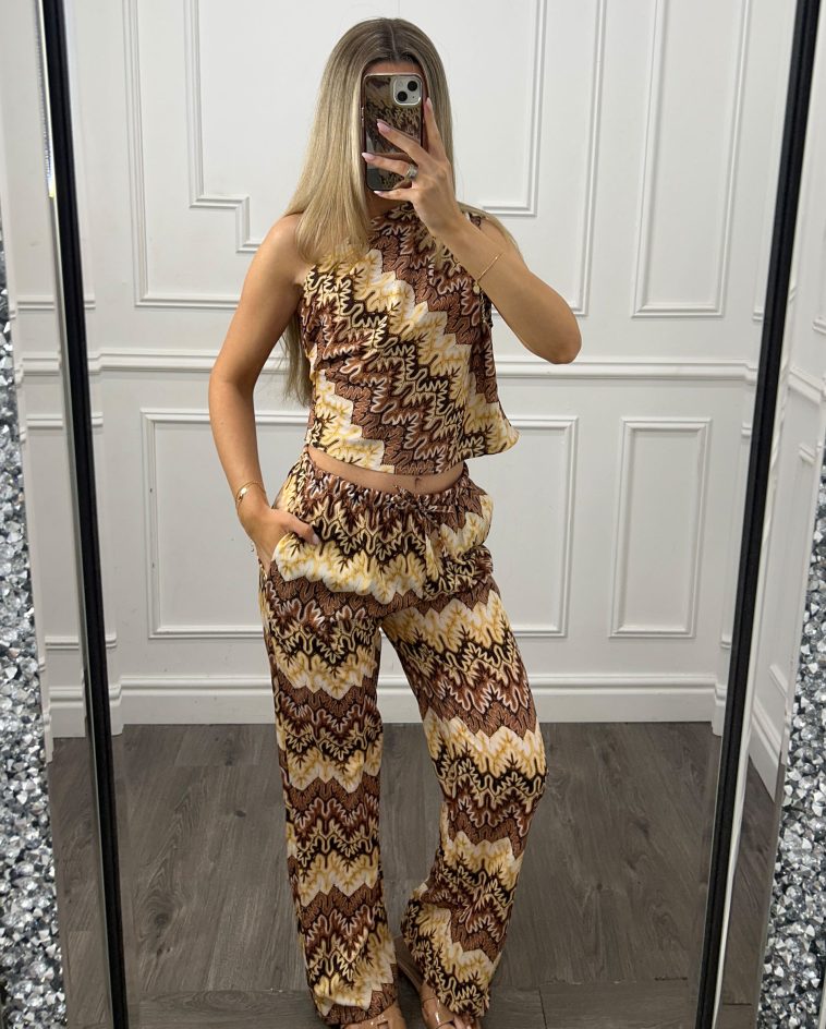 Printed Top & Trousers Co Ord