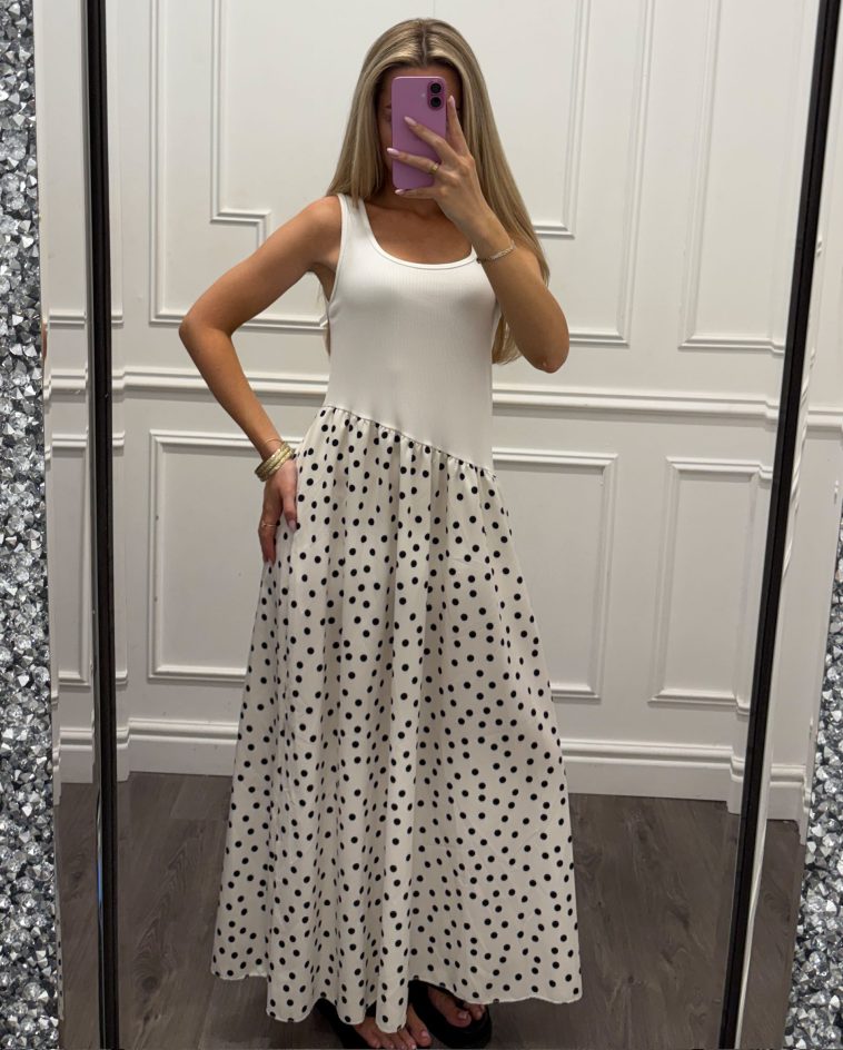 Polka Dot Maxi Dress